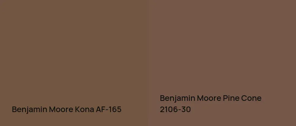 Benjamin Moore Kona AF-165 vs Benjamin Moore Pine Cone 2106-30
