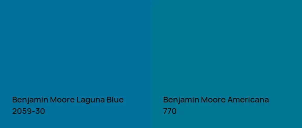 Benjamin Moore Laguna Blue 2059-30 vs Benjamin Moore Americana 770