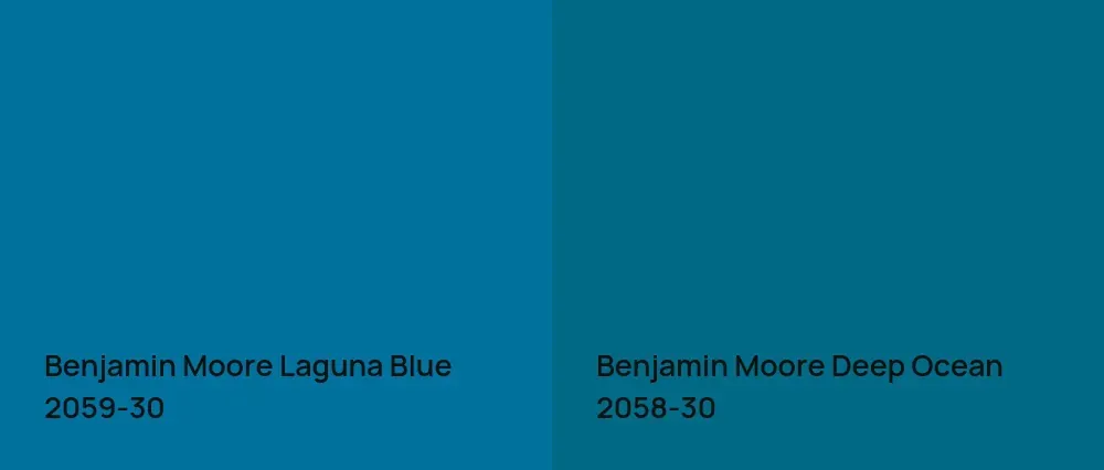 Benjamin Moore Laguna Blue 2059-30 vs Benjamin Moore Deep Ocean 2058-30