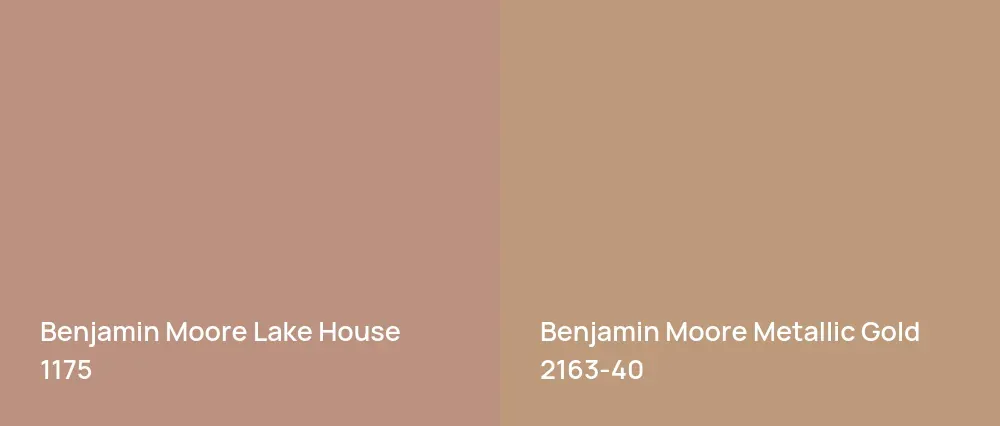 Benjamin Moore Lake House 1175 vs Benjamin Moore Metallic Gold 2163-40