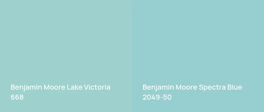Benjamin Moore Lake Victoria 668 vs Benjamin Moore Spectra Blue 2049-50
