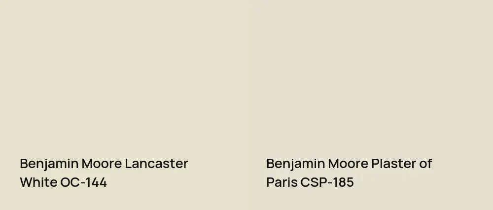 Benjamin Moore Lancaster White OC-144 vs Benjamin Moore Plaster of Paris CSP-185