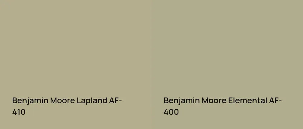 Benjamin Moore Lapland AF-410 vs Benjamin Moore Elemental AF-400
