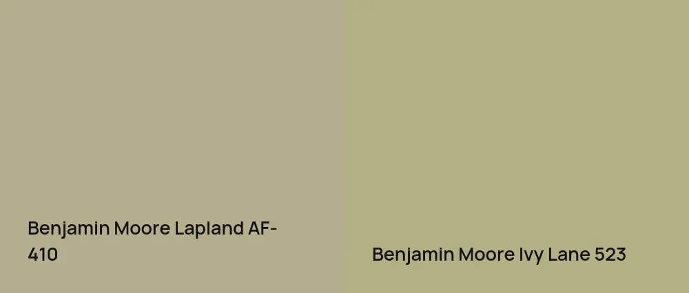 Benjamin Moore Lapland AF-410 vs Benjamin Moore Ivy Lane 523