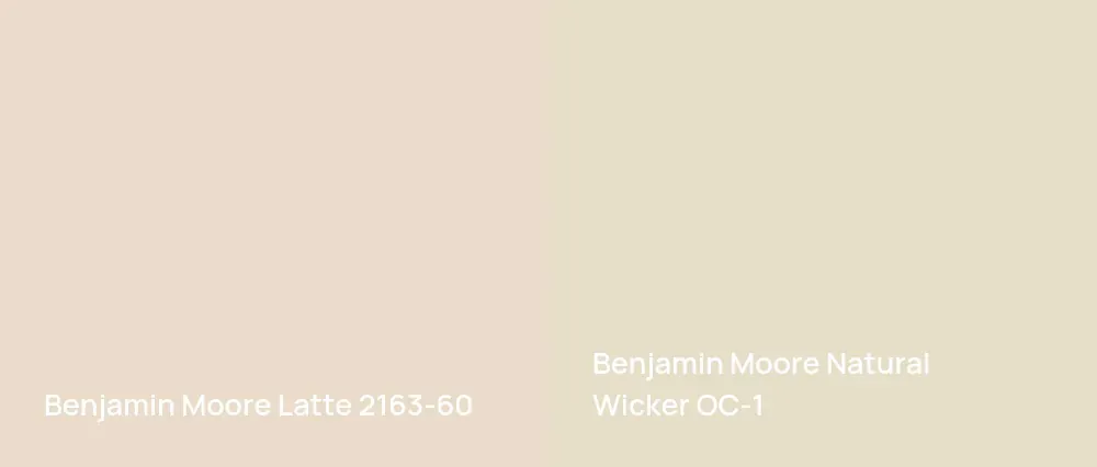 Benjamin Moore Latte 2163-60 vs Benjamin Moore Natural Wicker OC-1