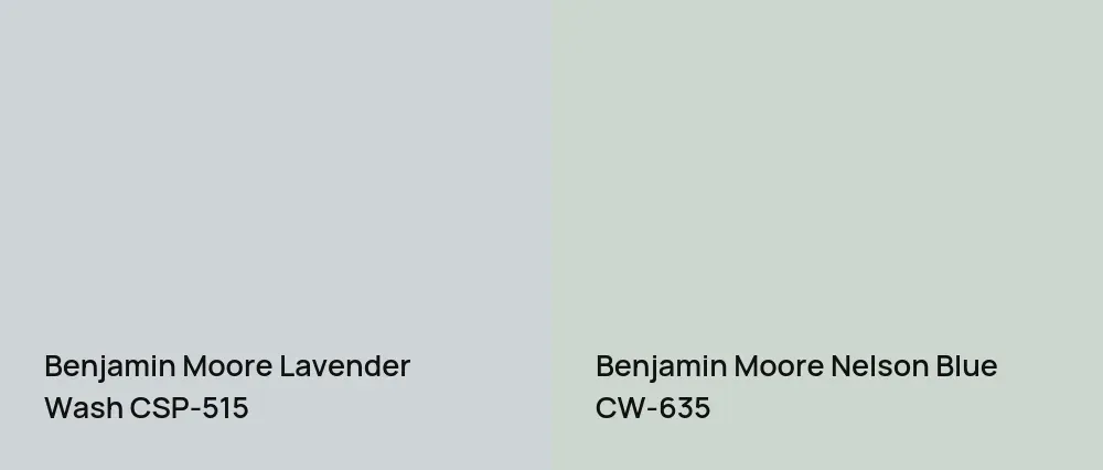 Benjamin Moore Lavender Wash CSP-515 vs Benjamin Moore Nelson Blue CW-635