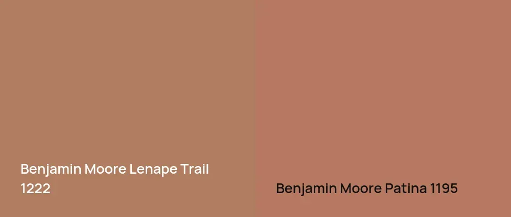 Benjamin Moore Lenape Trail 1222 vs Benjamin Moore Patina 1195
