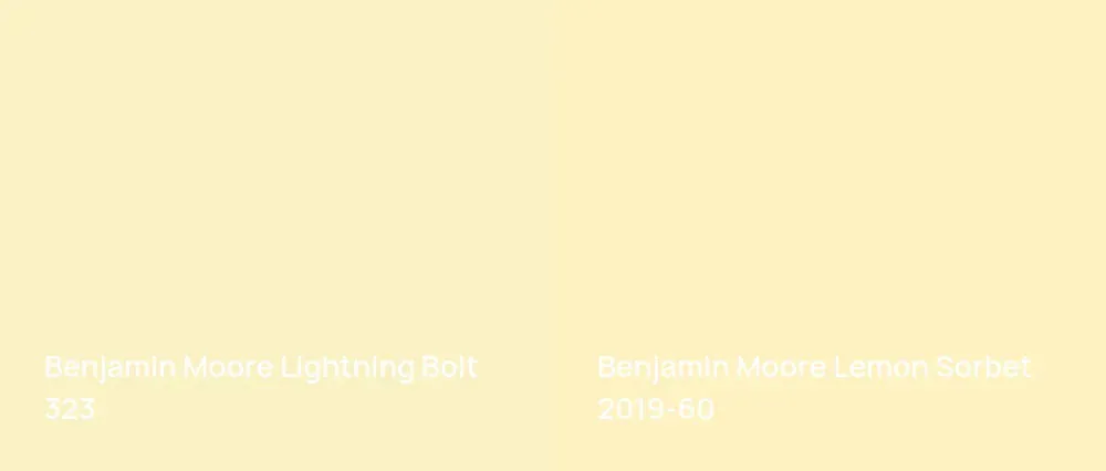 Benjamin Moore Lightning Bolt 323 vs Benjamin Moore Lemon Sorbet 2019-60