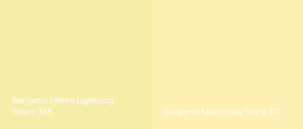 Benjamin Moore Lightning Storm 359 vs Benjamin Moore Hay Stack 317