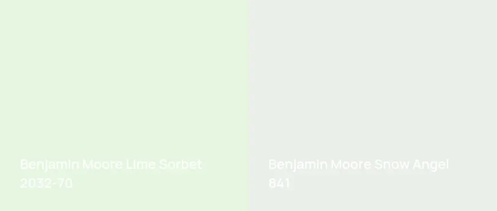 Benjamin Moore Lime Sorbet 2032-70 vs Benjamin Moore Snow Angel 841