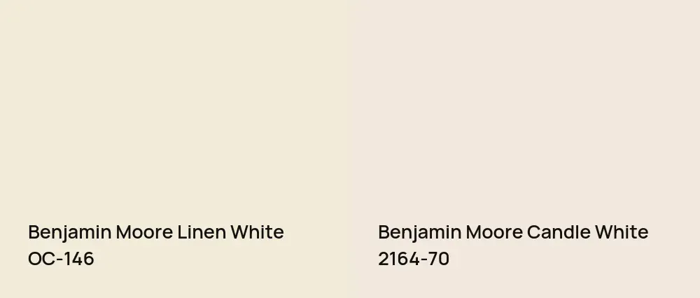 Benjamin Moore Linen White OC-146 vs Benjamin Moore Candle White 2164-70