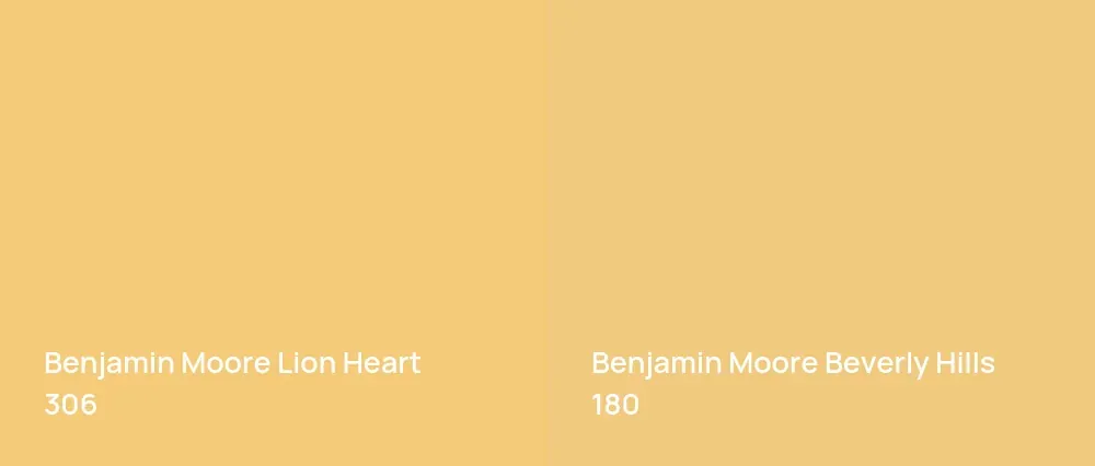 Benjamin Moore Lion Heart 306 vs Benjamin Moore Beverly Hills 180