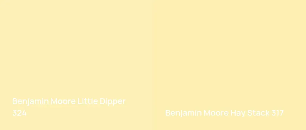 Benjamin Moore Little Dipper 324 vs Benjamin Moore Hay Stack 317