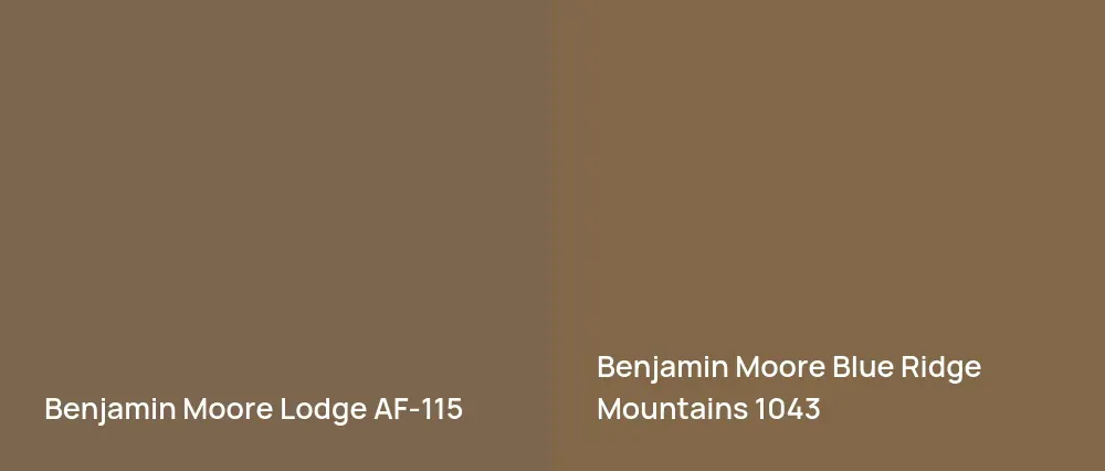 Benjamin Moore Lodge AF-115 vs Benjamin Moore Blue Ridge Mountains 1043