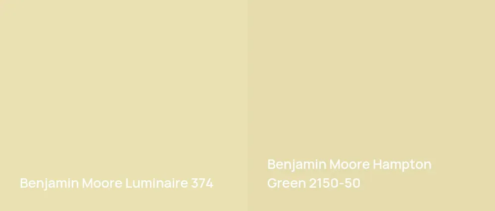 Benjamin Moore Luminaire 374 vs Benjamin Moore Hampton Green 2150-50