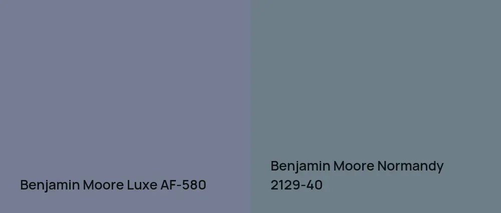 Benjamin Moore Luxe AF-580 vs Benjamin Moore Normandy 2129-40