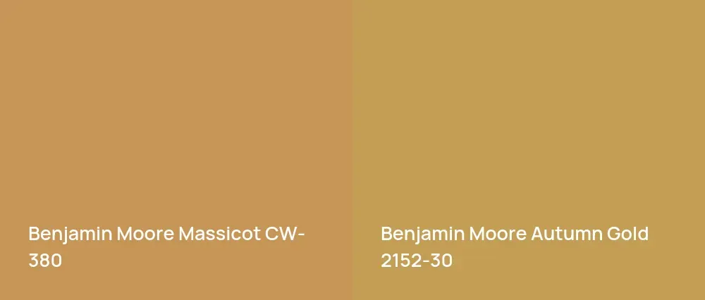 Benjamin Moore Massicot CW-380 vs Benjamin Moore Autumn Gold 2152-30