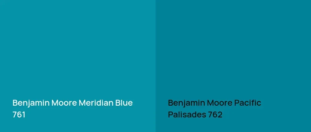 Benjamin Moore Meridian Blue 761 vs Benjamin Moore Pacific Palisades 762