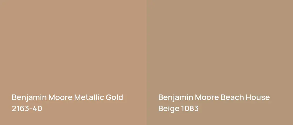 Benjamin Moore Metallic Gold 2163-40 vs Benjamin Moore Beach House Beige 1083