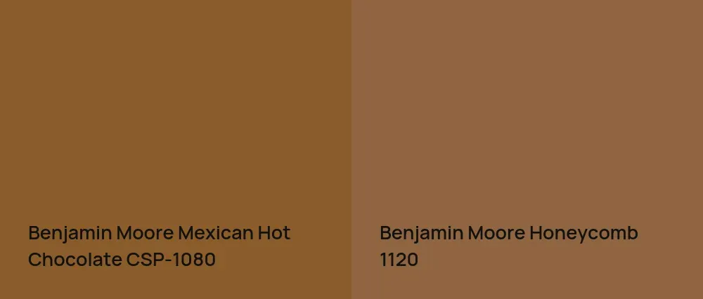 Benjamin Moore Mexican Hot Chocolate CSP-1080 vs Benjamin Moore Honeycomb 1120