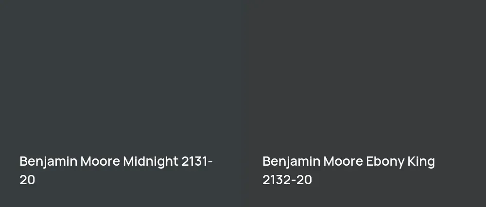 Benjamin Moore Midnight 2131-20 vs Benjamin Moore Ebony King 2132-20