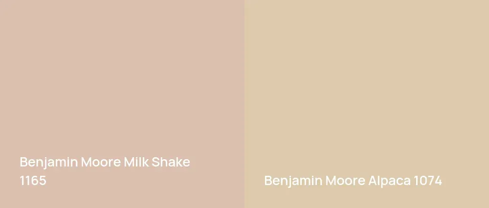 Benjamin Moore Milk Shake 1165 vs Benjamin Moore Alpaca 1074