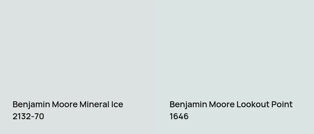 Benjamin Moore Mineral Ice 2132-70 vs Benjamin Moore Lookout Point 1646