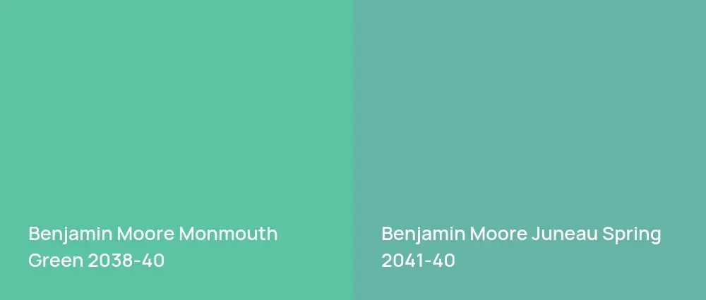 Benjamin Moore Monmouth Green 2038-40 vs Benjamin Moore Juneau Spring 2041-40