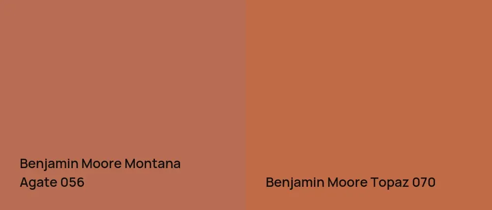 Benjamin Moore Montana Agate 056 vs Benjamin Moore Topaz 070