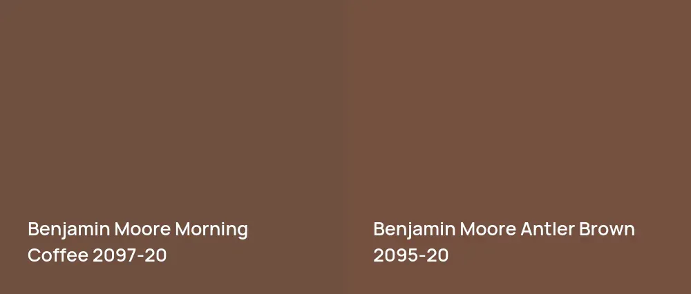 Benjamin Moore Morning Coffee 2097-20 vs Benjamin Moore Antler Brown 2095-20