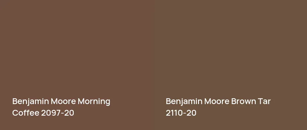 Benjamin Moore Morning Coffee 2097-20 vs Benjamin Moore Brown Tar 2110-20