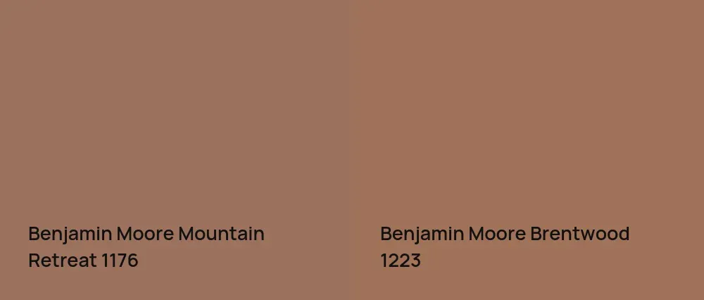 Benjamin Moore Mountain Retreat 1176 vs Benjamin Moore Brentwood 1223