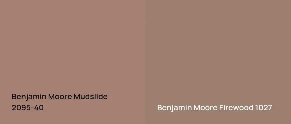 Benjamin Moore Mudslide 2095-40 vs Benjamin Moore Firewood 1027