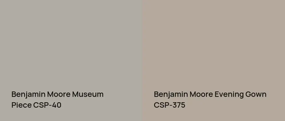 Benjamin Moore Museum Piece CSP-40 vs Benjamin Moore Evening Gown CSP-375