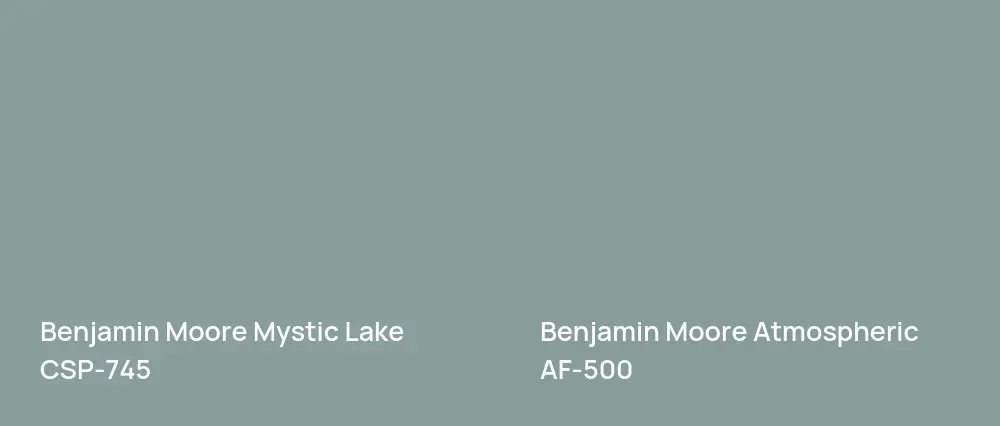 Benjamin Moore Mystic Lake CSP-745 vs Benjamin Moore Atmospheric AF-500