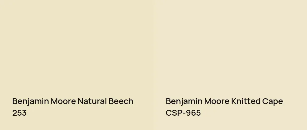 Benjamin Moore Natural Beech 253 vs Benjamin Moore Knitted Cape CSP-965