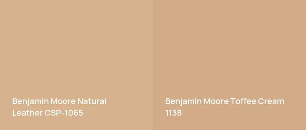 Benjamin Moore Natural Leather CSP-1065 vs Benjamin Moore Toffee Cream 1138