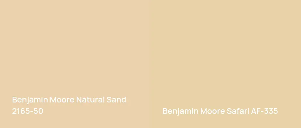 Benjamin Moore Natural Sand 2165-50 vs Benjamin Moore Safari AF-335
