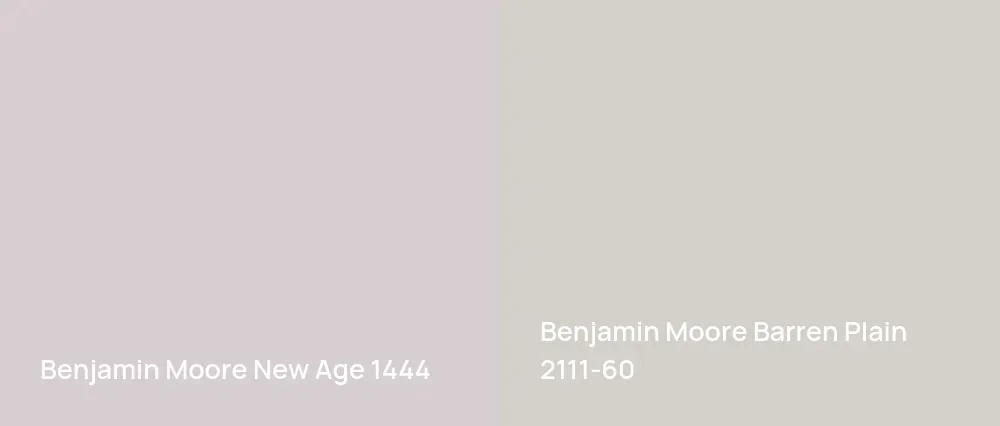 Benjamin Moore New Age 1444 vs Benjamin Moore Barren Plain 2111-60