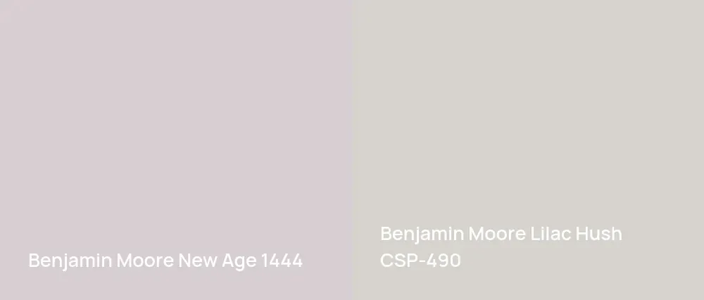 Benjamin Moore New Age 1444 vs Benjamin Moore Lilac Hush CSP-490
