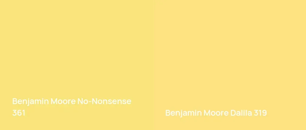 Benjamin Moore No-Nonsense 361 vs Benjamin Moore Dalila 319