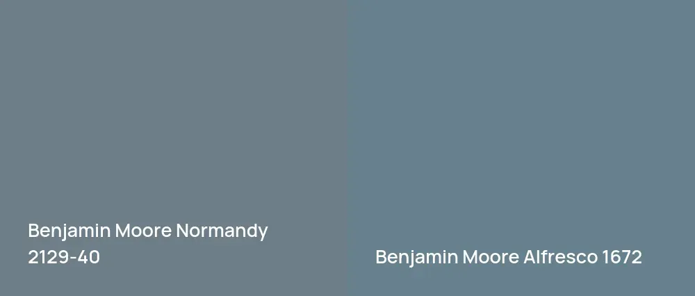 Benjamin Moore Normandy 2129-40 vs Benjamin Moore Alfresco 1672