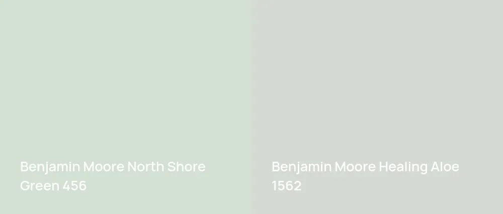 Benjamin Moore North Shore Green 456 vs Benjamin Moore Healing Aloe 1562
