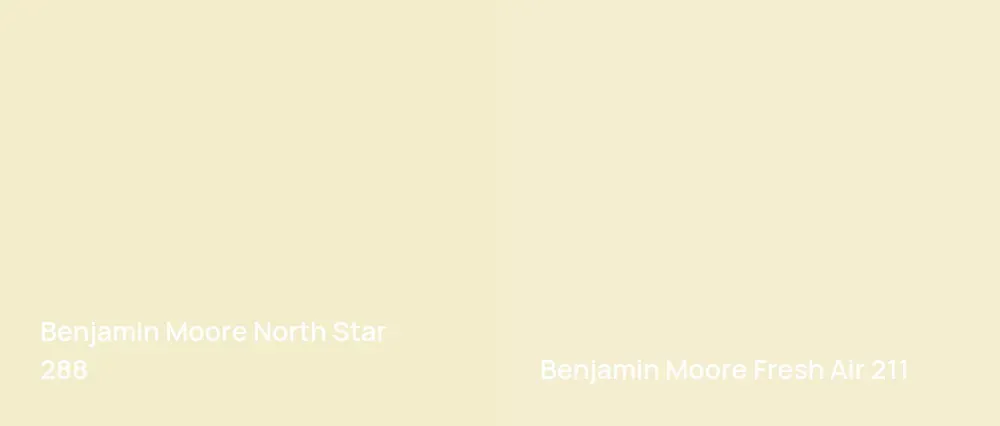 Benjamin Moore North Star 288 vs Benjamin Moore Fresh Air 211