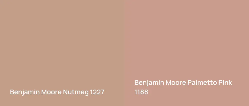 Benjamin Moore Nutmeg 1227 vs Benjamin Moore Palmetto Pink 1188