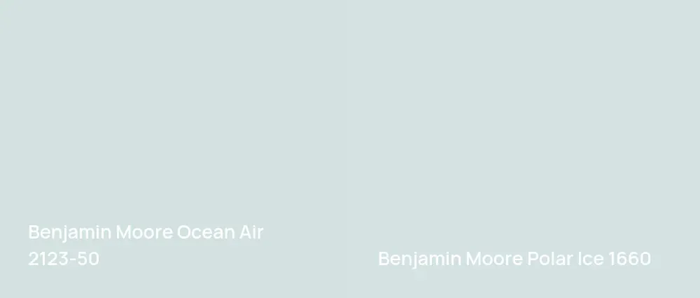 Benjamin Moore Ocean Air 2123-50 vs Benjamin Moore Polar Ice 1660