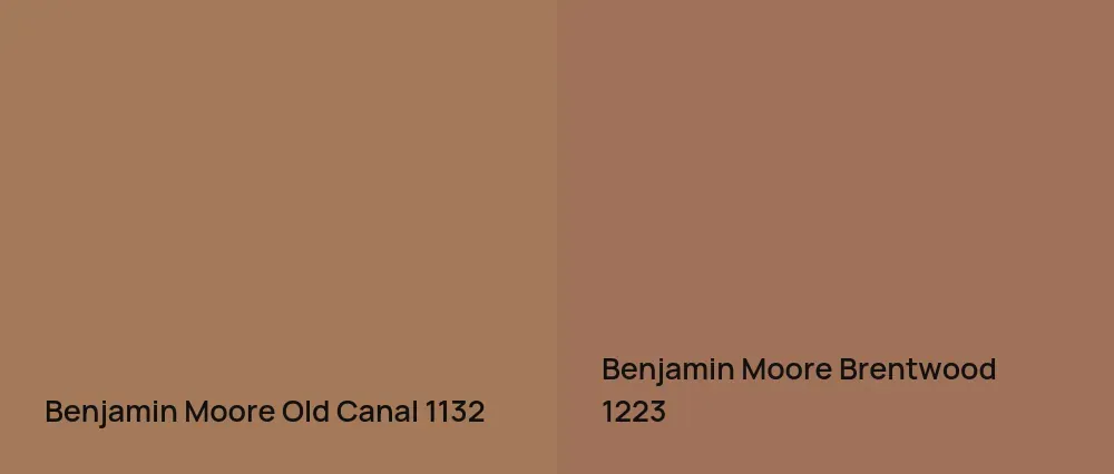 Benjamin Moore Old Canal 1132 vs Benjamin Moore Brentwood 1223