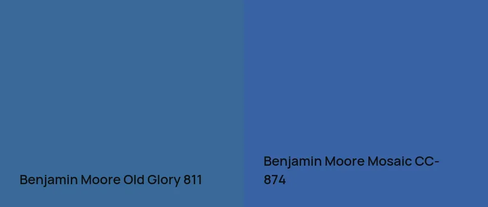 Benjamin Moore Old Glory 811 vs Benjamin Moore Mosaic CC-874