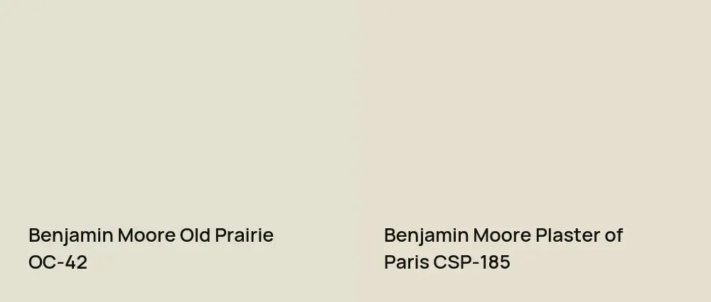 Benjamin Moore Old Prairie OC-42 vs Benjamin Moore Plaster of Paris CSP-185