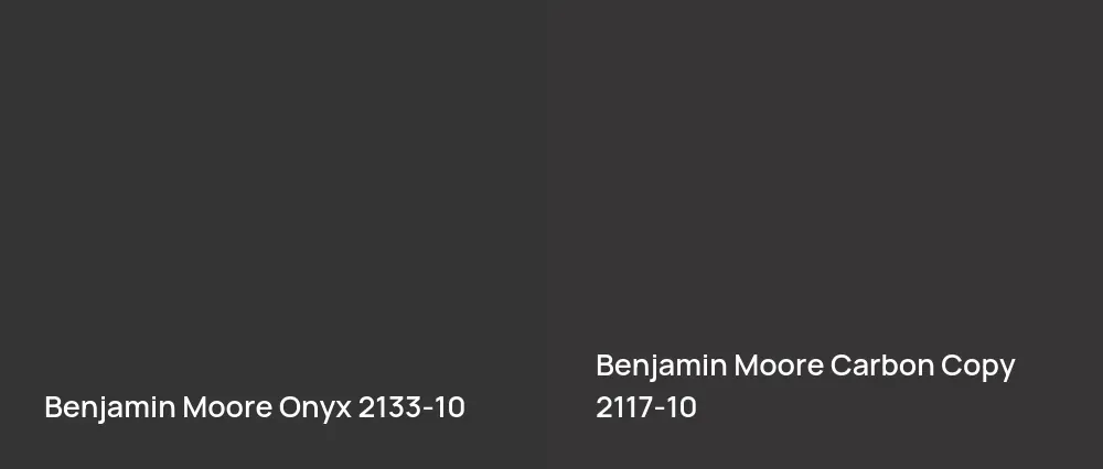 Benjamin Moore Onyx 2133-10 vs Benjamin Moore Carbon Copy 2117-10